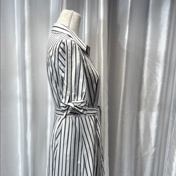 Calvin Klein Maxi Length Striped Shirt Dress Size 6 - Picture 7 of 8